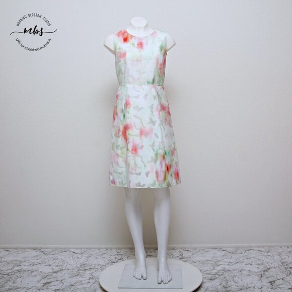 NWT Elie Tahari Dorinda Floral Burnout A Line Sleeveless Midi Dress - Picture 10 of 16